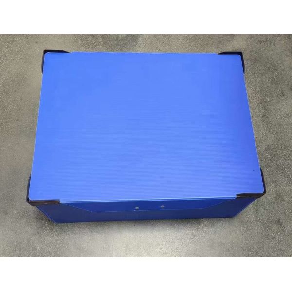 Blue Plastic Reusable Boxes Anti Static PP Crates Plastic Turnover Box