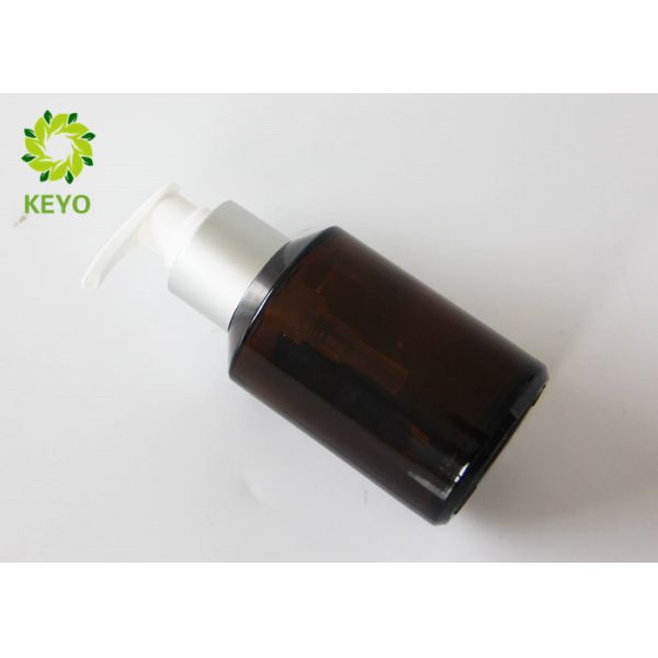 Amber Glass Shampoo And Conditioner Bottles Cylindrical Shape Capacity 125ml