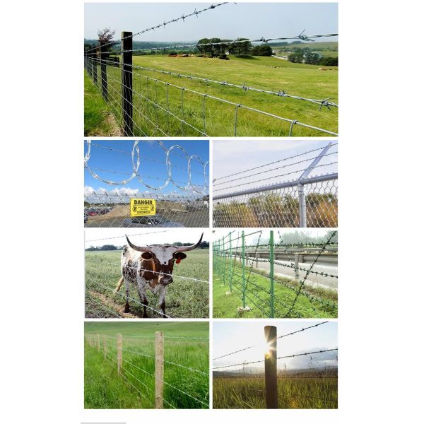 application of barbed wire