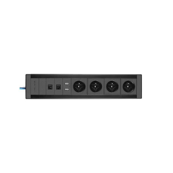 Horizontal Desk Mount Power Strip Three Ways Mounting Tabletop EU Power