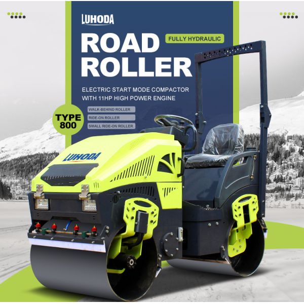 1000kg Mini Road Roller Compactor Double Drum Road Roller Vibratory Asphalt Roller Price