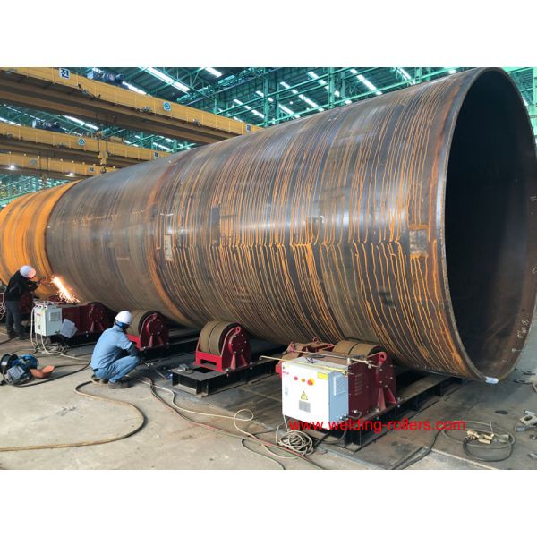 80T Conventional Pipe Welding Rotator For Pipe Butt With PU With Bolt Adjustment