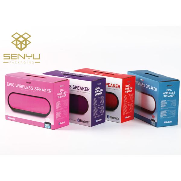 Double Wall Pink Corrugated Shipping Boxes / Wireless Speaker Corrugated Cardboard Mailers