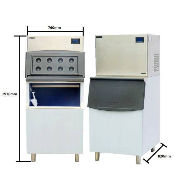 SS304 Shell Industrial Ice Cube Machine , Milk Shop Use Stand Up Ice Machine