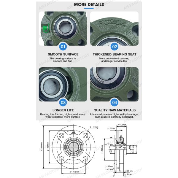 UCFC Pillow Block Bearings with and Interchangeable Eccentric Locking Collar from SKF