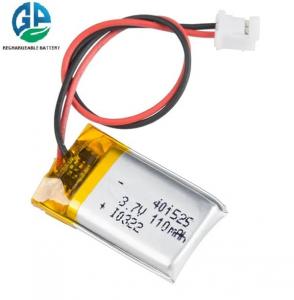 Quality 401525 Rechargeable Battery Pack 110mah 3000 Mah Rechargeable Lithium Li Ion Lipo Batteries 3.7V for sale