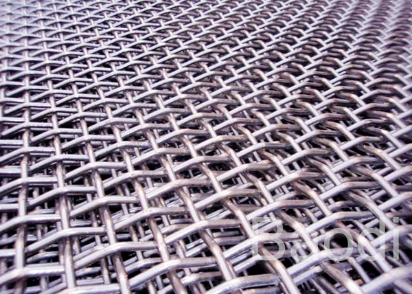 Mining Filter Construction 1.6mm Crimped Woven Wire Mesh Square Hole
