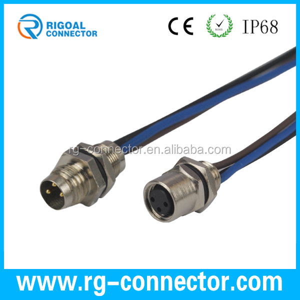 M8 Waterproof Connector China Factory Customized M8 a Code Assembly Waterproof Plastic Cable Connector
