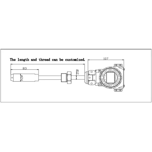 Stainless Steel Level Sensor Pressure Transmitter Water Sensor Liquid Level Transmitter