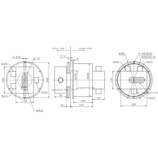 380VAC IP65 Explosion Proof Slip Ring For Oil Platform Application