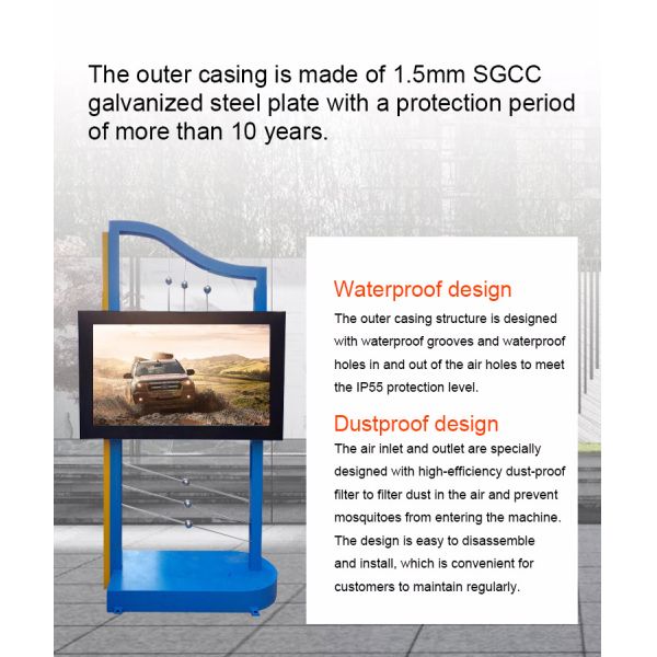 Irregular Outdoor IP65 Android WiFi LCD Advertising Screen
