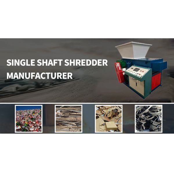 Multifunction Plastic Pipe Head Material Waste Plastic Lump Single Axis Shredder Machine