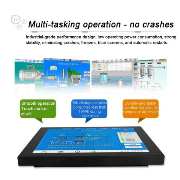 Narrow-Bezel Industrial Embedded Displays 12.1 Inch PCAP Touch Screen Panel PC Computer for Machine Control System IPC