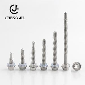 Quality 304 Screw Accessories Stainless Steel Roofing Hex Washer Head Screw Hex Self Drill Screw for sale