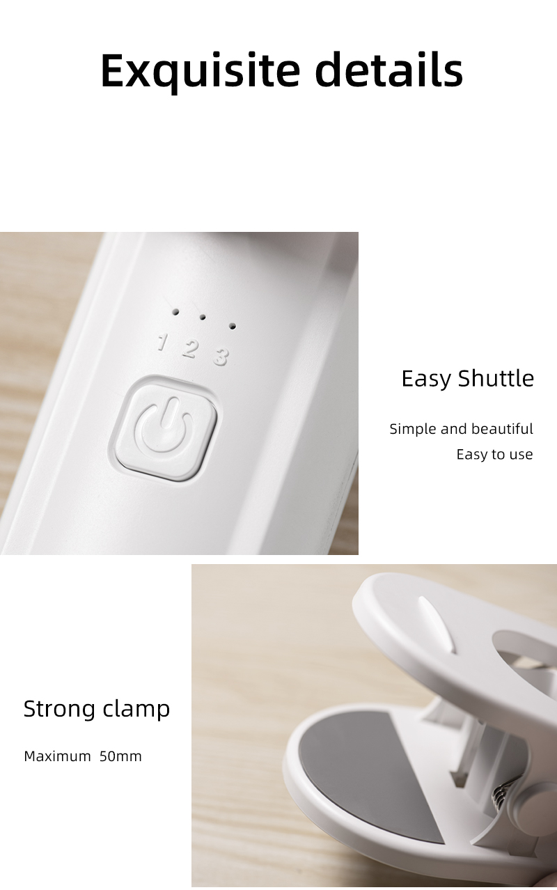 Custom Multifunctional Machinery Design Removable Rechargeable Battery Table Mini Portable Clip Desktop Handheld Fan