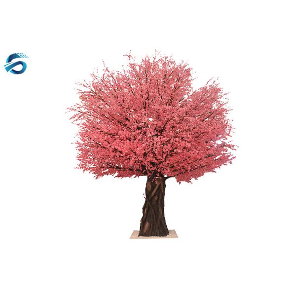 High Simulation Artificial Pink Blossom Tree Customize Size For Wedding Decoration
