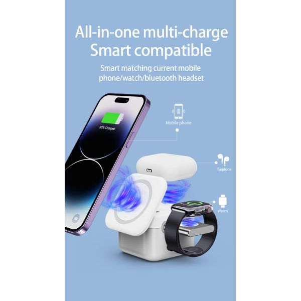 Name Multifunction Wireless Charger - Blue LED Light ≤6mm Transmission Distance