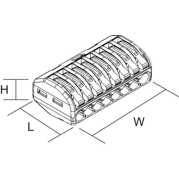 Eight Port Wire Junction Connector / Transparent Fast Wiring Connector