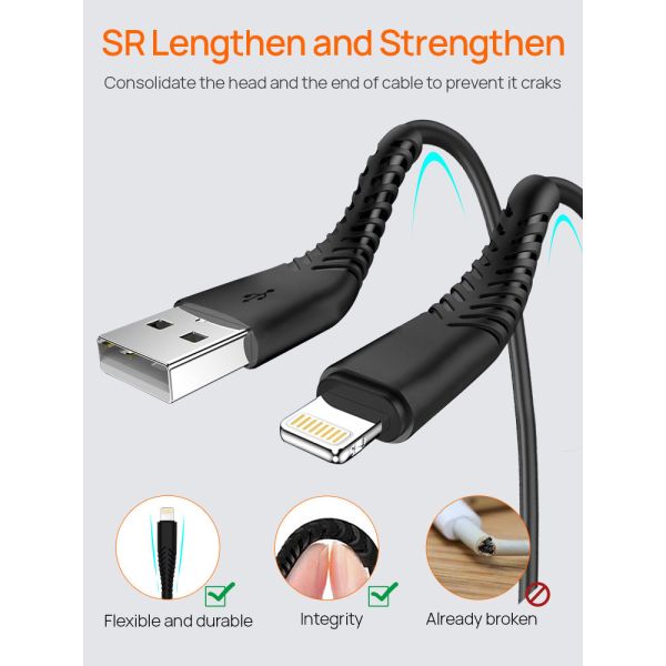 Apple PVC USB Lightning Charging Cable PD 2.4A MFI Certified