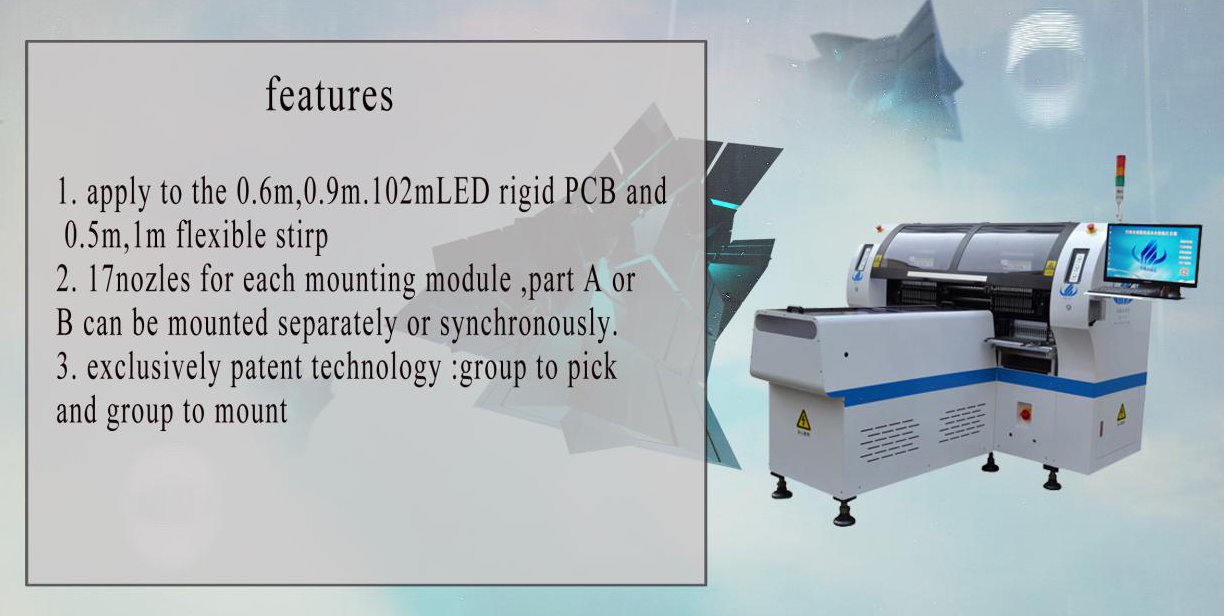 34 Heads Design LED Mounting Machine Windows 7 System high speed smt placement machine