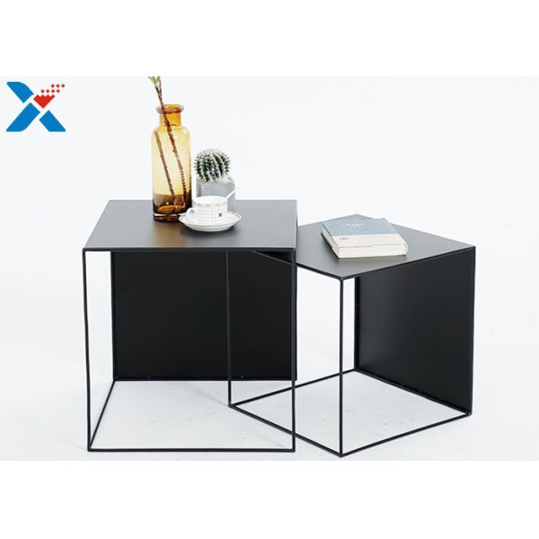 Creative American Square Acrylic Table / Acrylic Sofa Table With Iron Frame
