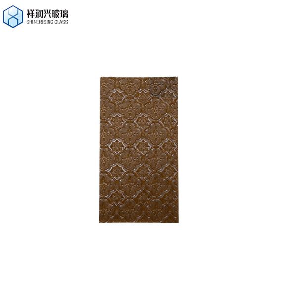 4mm-10mm Brown Solid Color Rain Dots Pattern Glass Float Glass with Different Designs