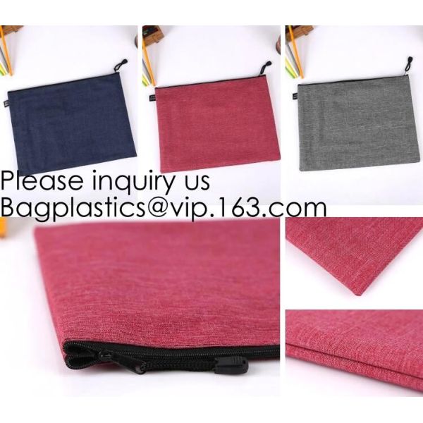 Felt Large Capacity Zipper Stationery Pouch School Solid Organizer Pen Case Students Pencil Bag Suit For Student Office