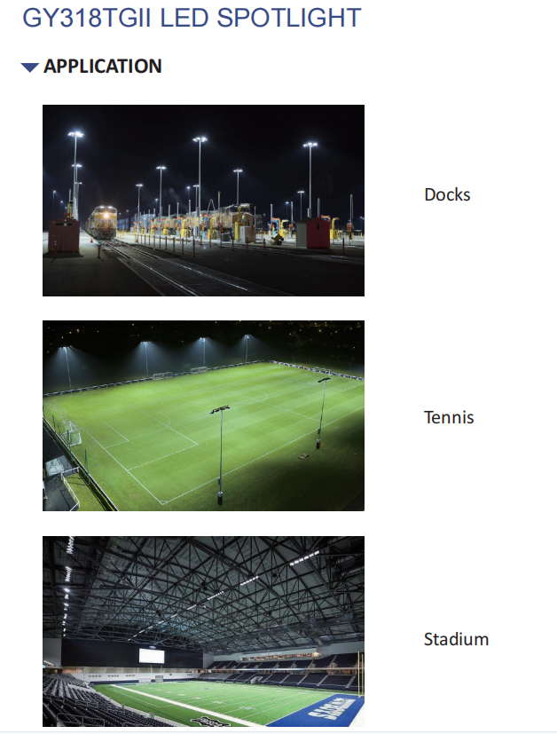 2200K High Mast Flood Light Electroplating Led Stadium Flood Lights