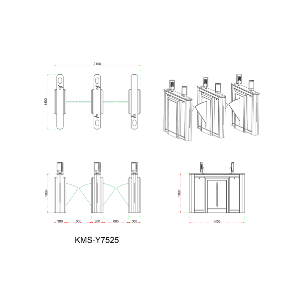 Intelligent Wing Barrier Precise Time Control Automatic Reset