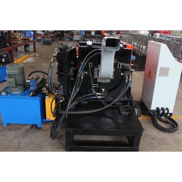 3phases Rain Water Downspout Roll Forming Machine Suitable Materials Thickness 0.4-0.8mm