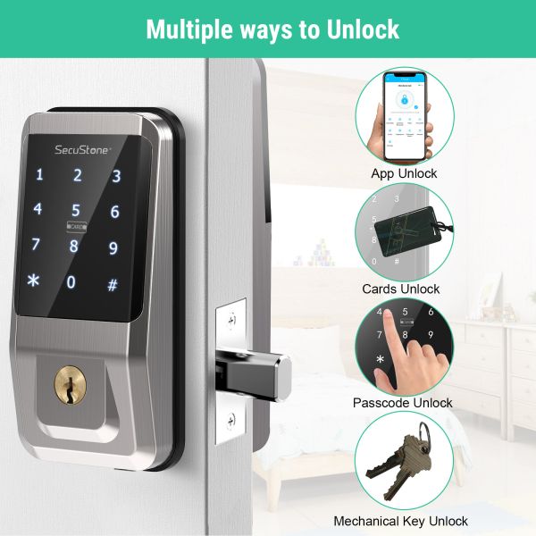 Security Wifi Alarm Smart Touchscreen Intelligent Door Lock Homesafe Security