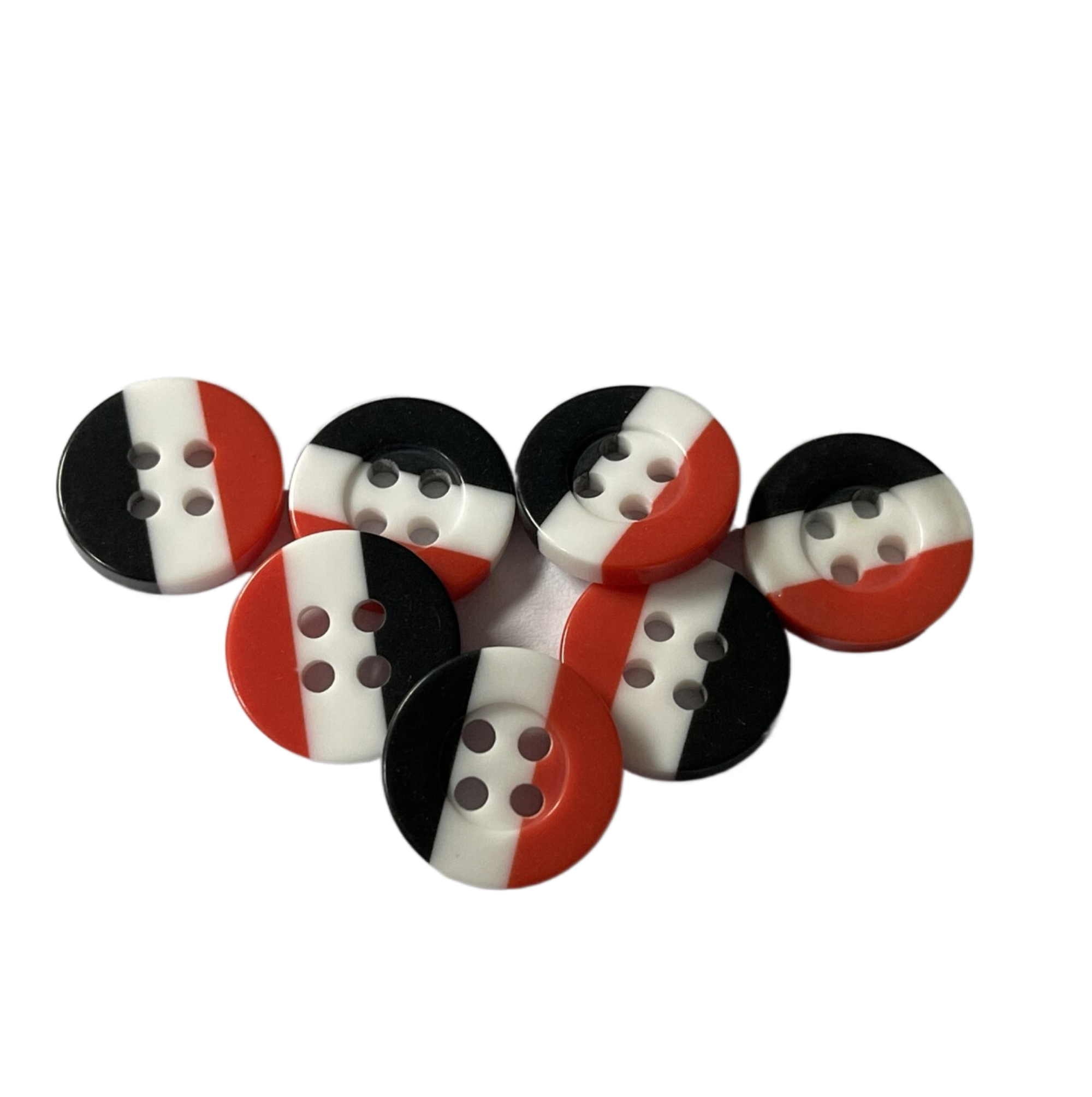 Plastic Three Combo Buttons 11/16" For Sewing Shirt Blouses