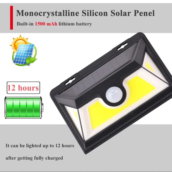 IP65 Waterproof LED Solar Wall Light with Motion Sensor Modern Solar Security Light