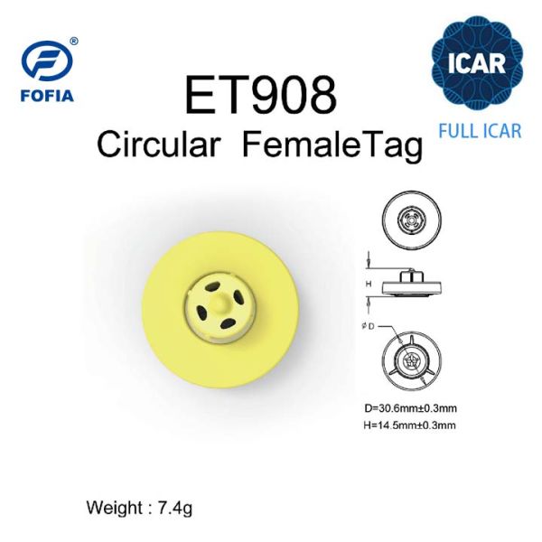 FULL ICAR Tracking Ear Tag RFID Communication Interface High Electronic Tag for Efficient Livestock Management