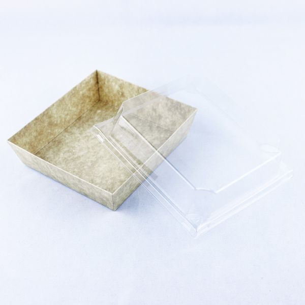 Disposable Bakery Packaging Box Transparent For Sandwich Puff Cake