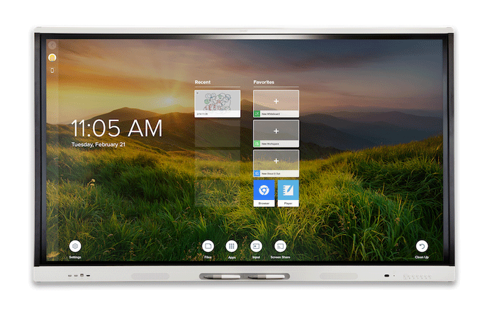 75 Inch Interactive Touch Screen Whiteboard High Contrast Ratio 5000:1 Connect Multiple Screens