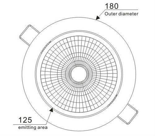 super brightness 4800lm 40W COB LED downlight