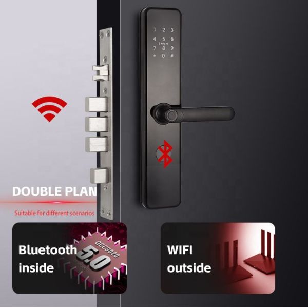 Remote Control Smart Door Lock WiFi Smartphone APP Funciton & Voice Control