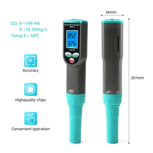 Anti Impact 16.5mg/L ATC Digital Dissolved Oxygen Meter