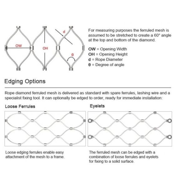 X-TEND stainless steel cable mesh
