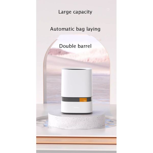 Square Wide Mouth Household Automatic Suction Bag Plastic Trash Can