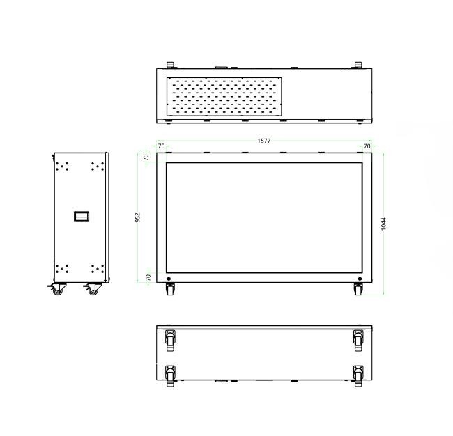 65 Inch Transparent LCD Display Box for Large Product Presentation and Visual Integration