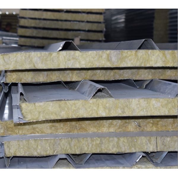 Dust-Free Workshop Clean Fire Insulation Rock Wool Sandwich Board