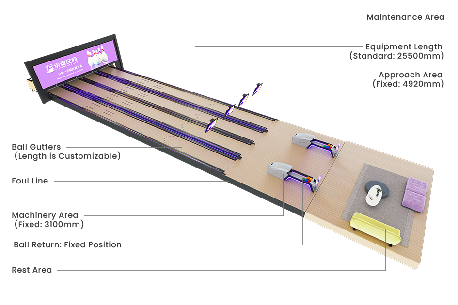 Grade Attraction Automated Durable and Built for High Returns with Dynamic Extreme Theme Colorful Bowling