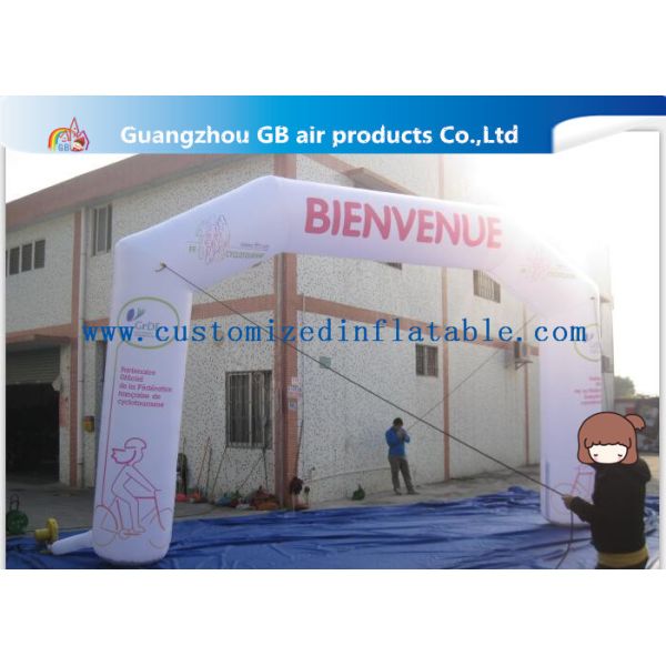 White Color Custom Inflatable Arch Inflatable Event Structures Archway Advertising