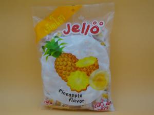 China Pineapple Flavor Original Fresh Soft Milk Candy With Fruit Jelly Red Color on sale