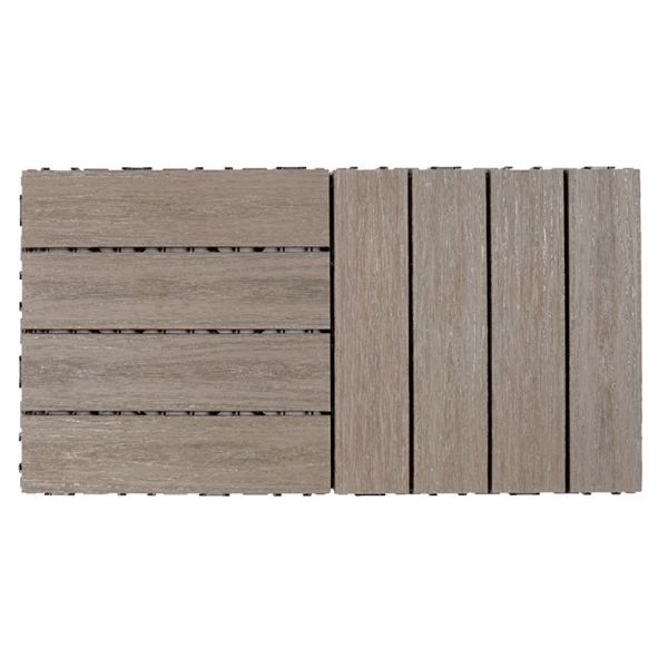 DIY Outdoor PVC Decking Co-extruded WPC Square Pool Deck Tiles for Plastic-Based Design