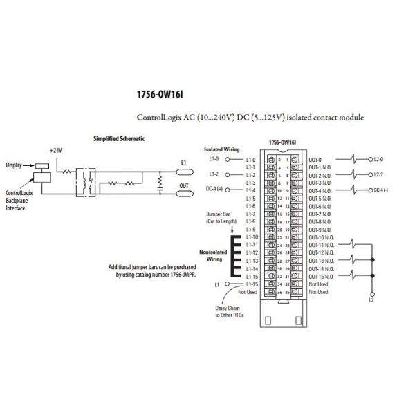 1756-OW16I AB programmable logic controller Allen Bradley output module New