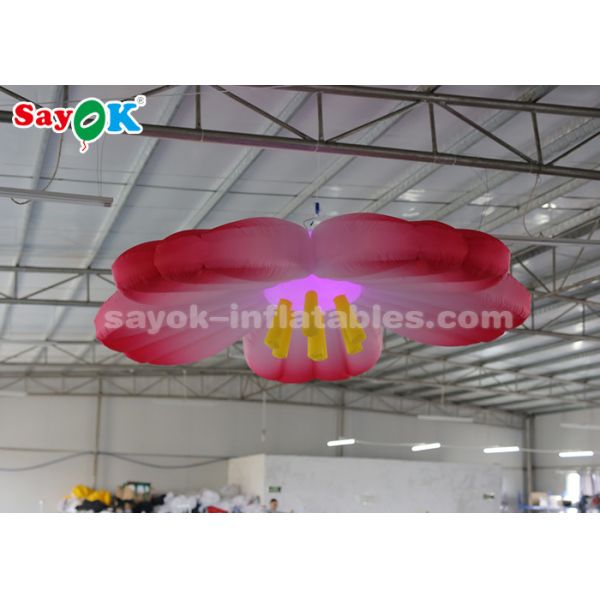 3m LED Light Hanging Flower Inflatable Lighting Decoration For Wedding