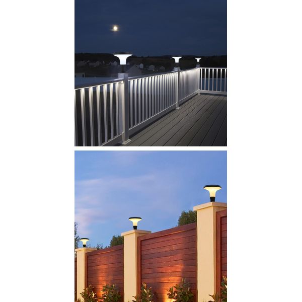 Wall Post Solar Pillar Light Stone Gate Bottom Bollard Yard Lawn